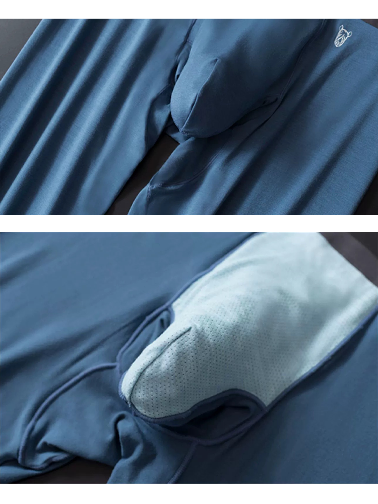Two-in-one Antibacterial Inner Crotch Long Johns Underwear