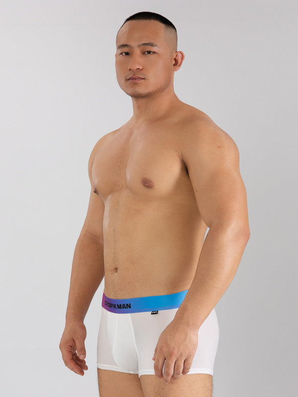 3 Pack Men's U Pouch Trunks with Ombre Belt