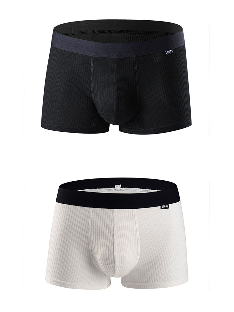 Men's Breathable Threaded Fabric U Convex Trunks