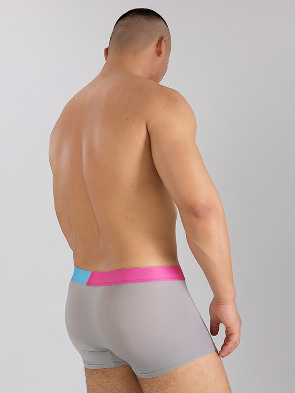 3 Pack Men's U Pouch Trunks with Ombre Belt