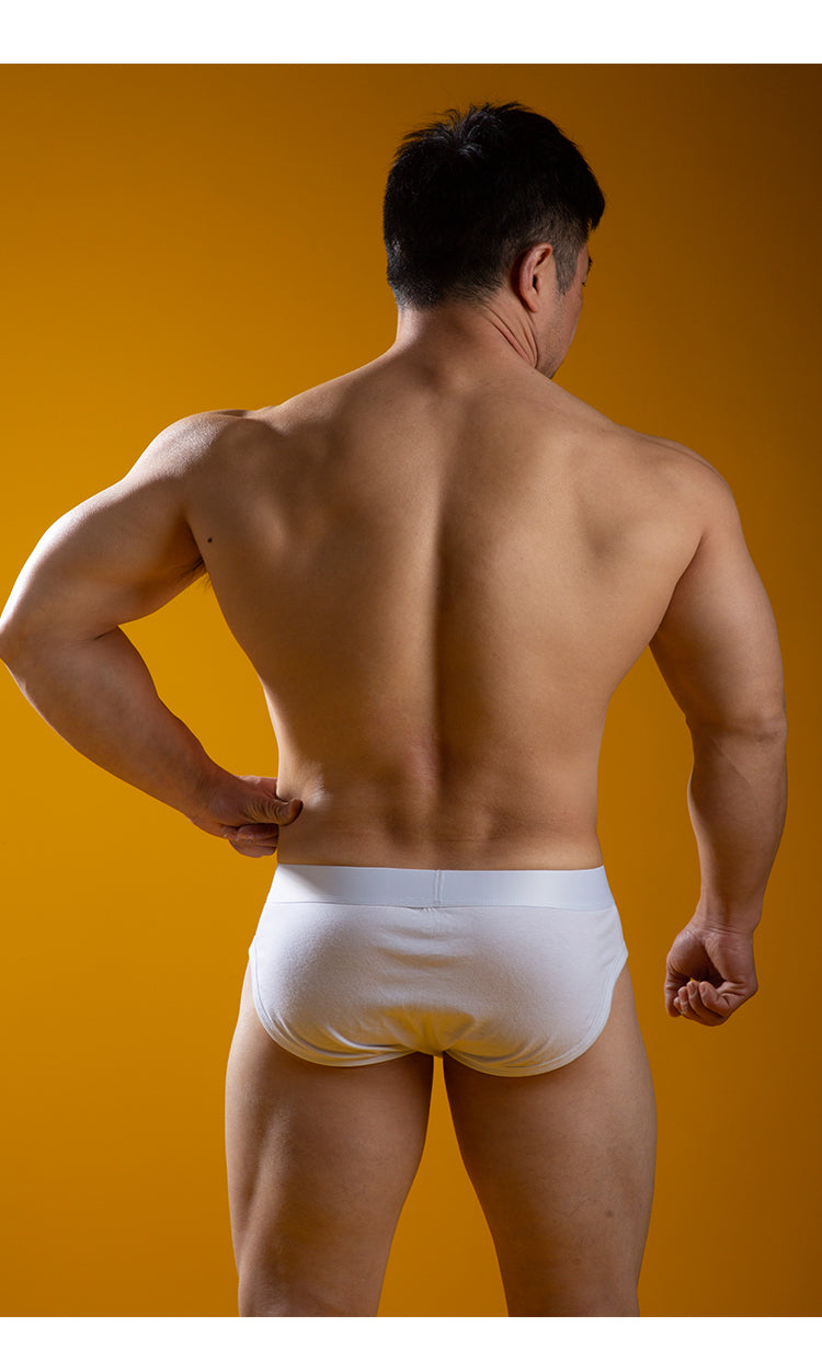 4 Pack Men's Rainbow Letter Belt Briefs