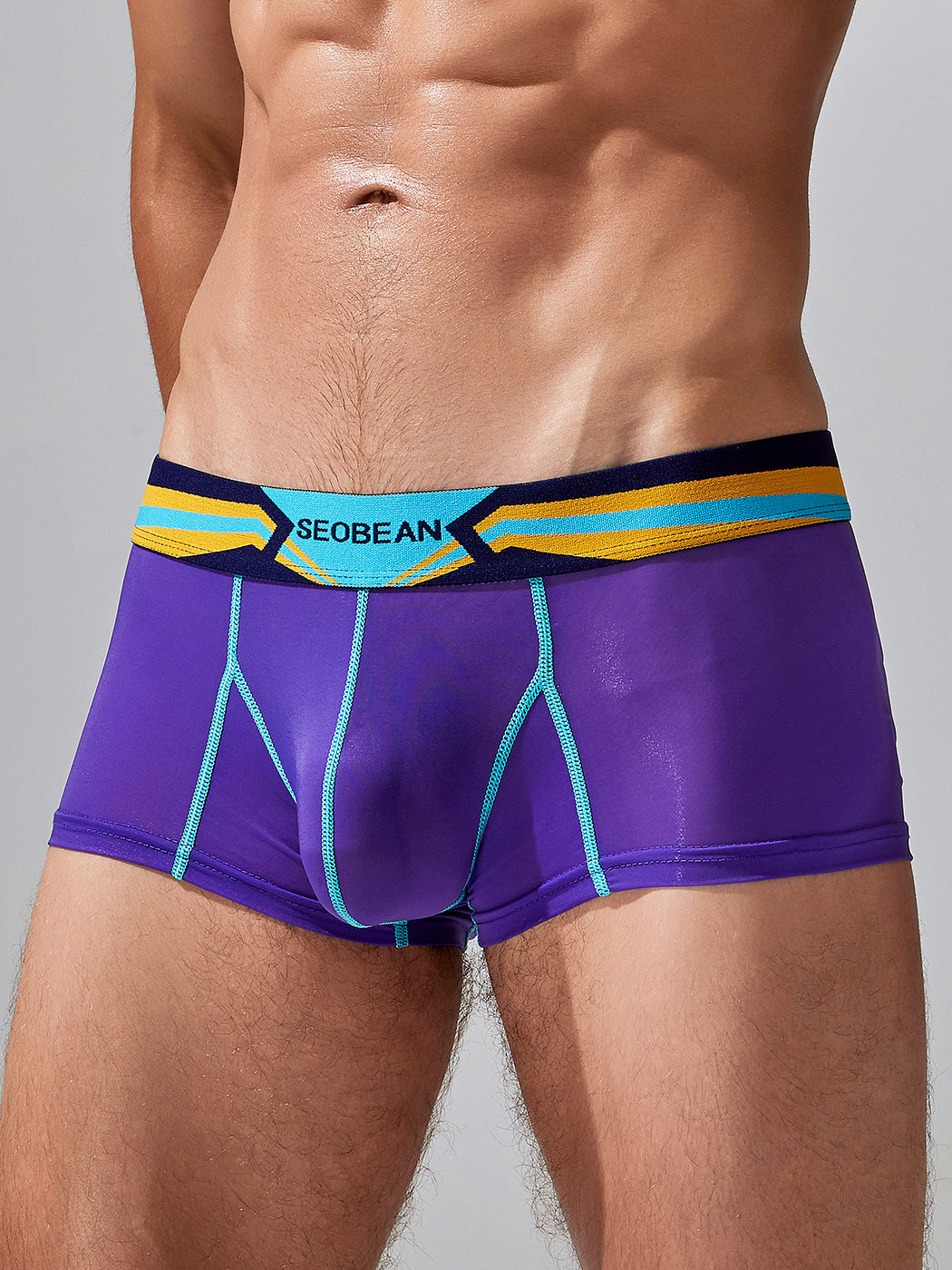 Men's Sport Splicing Lines Trunks