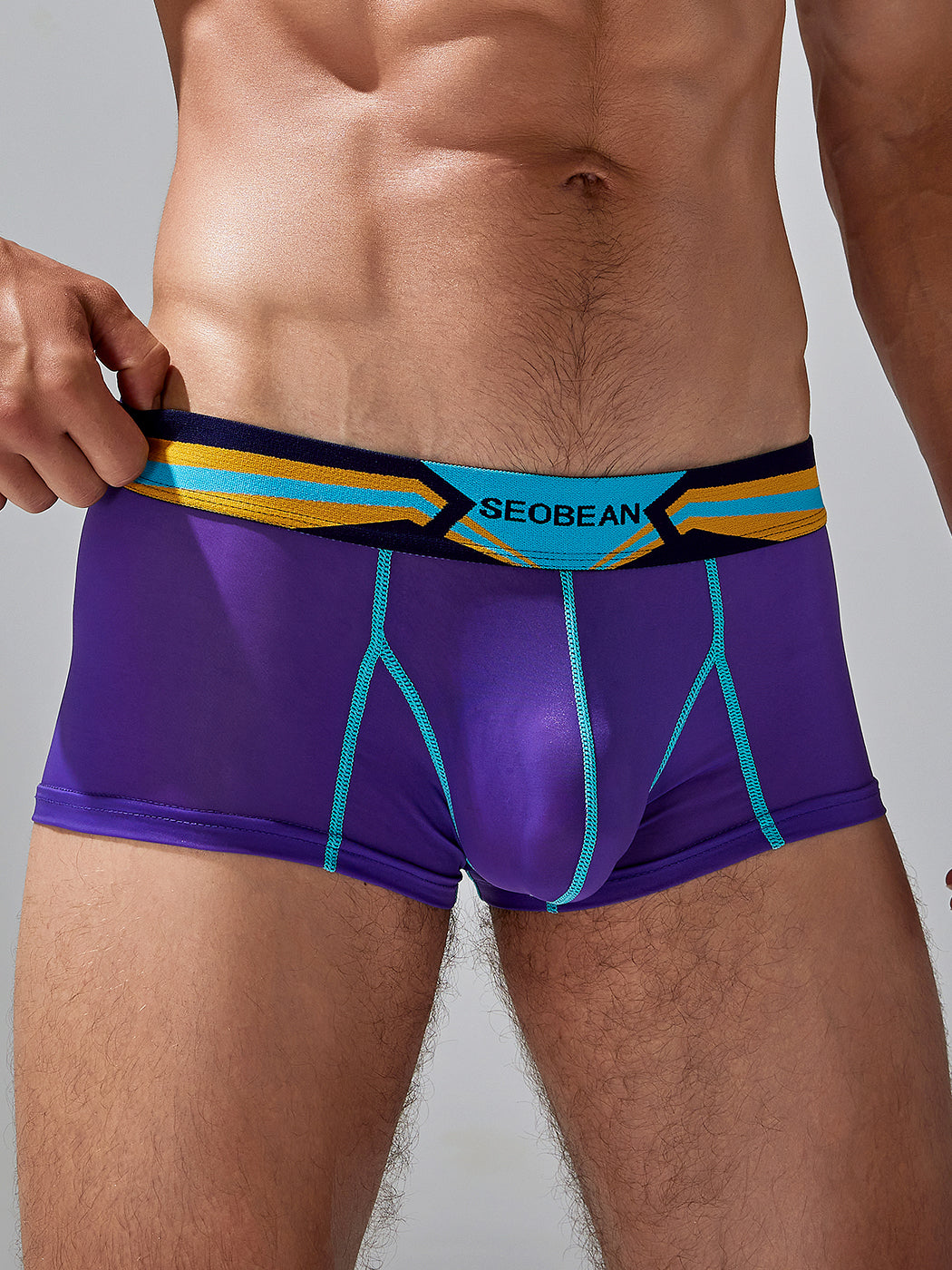 Men's Sport Splicing Lines Trunks