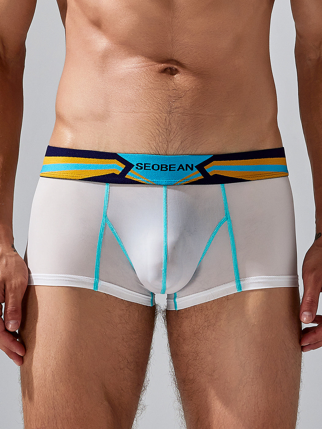 Men's Sport Splicing Lines Trunks