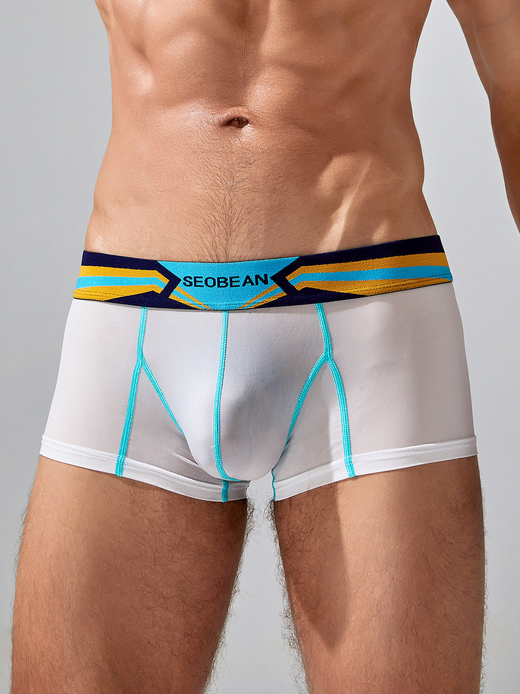 Men's Sport Splicing Lines Trunks