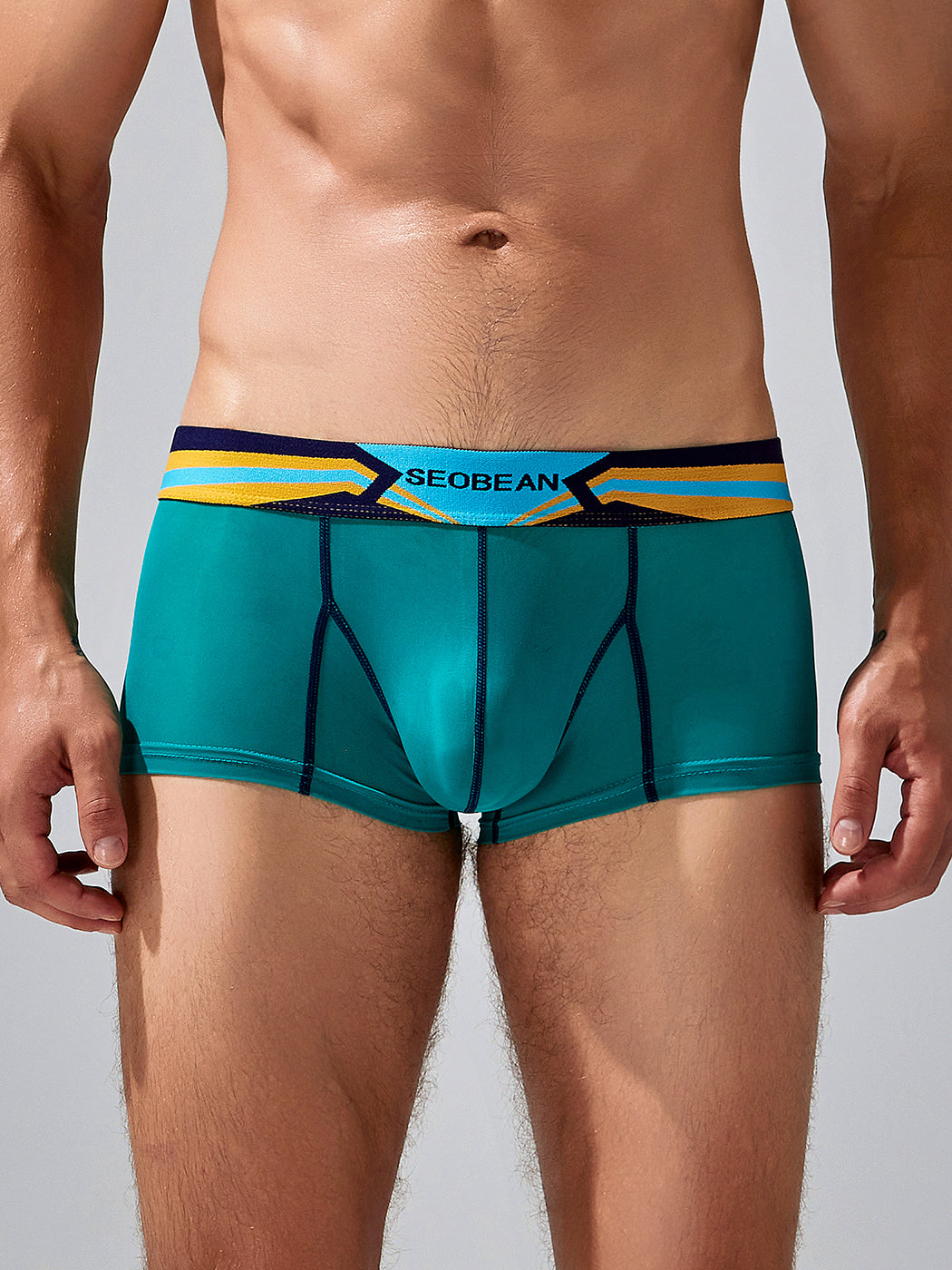 Men's Sport Splicing Lines Trunks