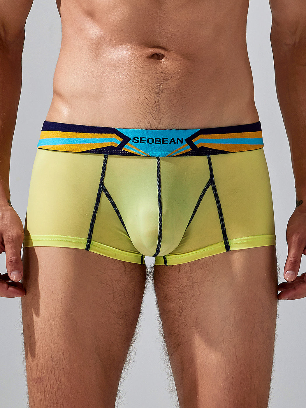 Men's Sport Splicing Lines Trunks