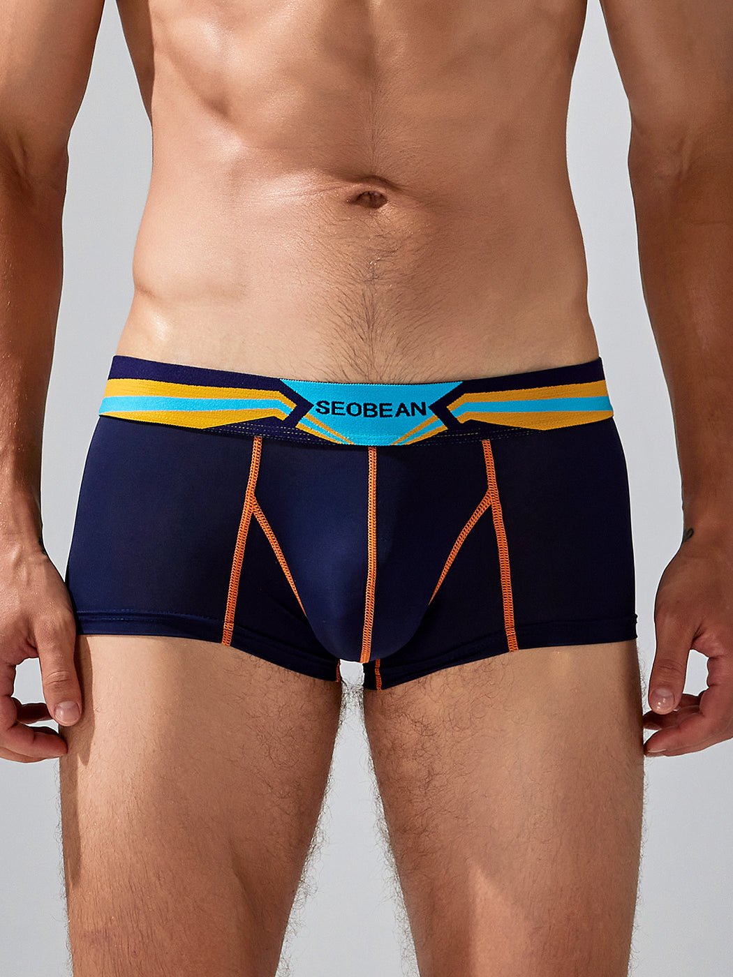 Men's Sport Splicing Lines Trunks