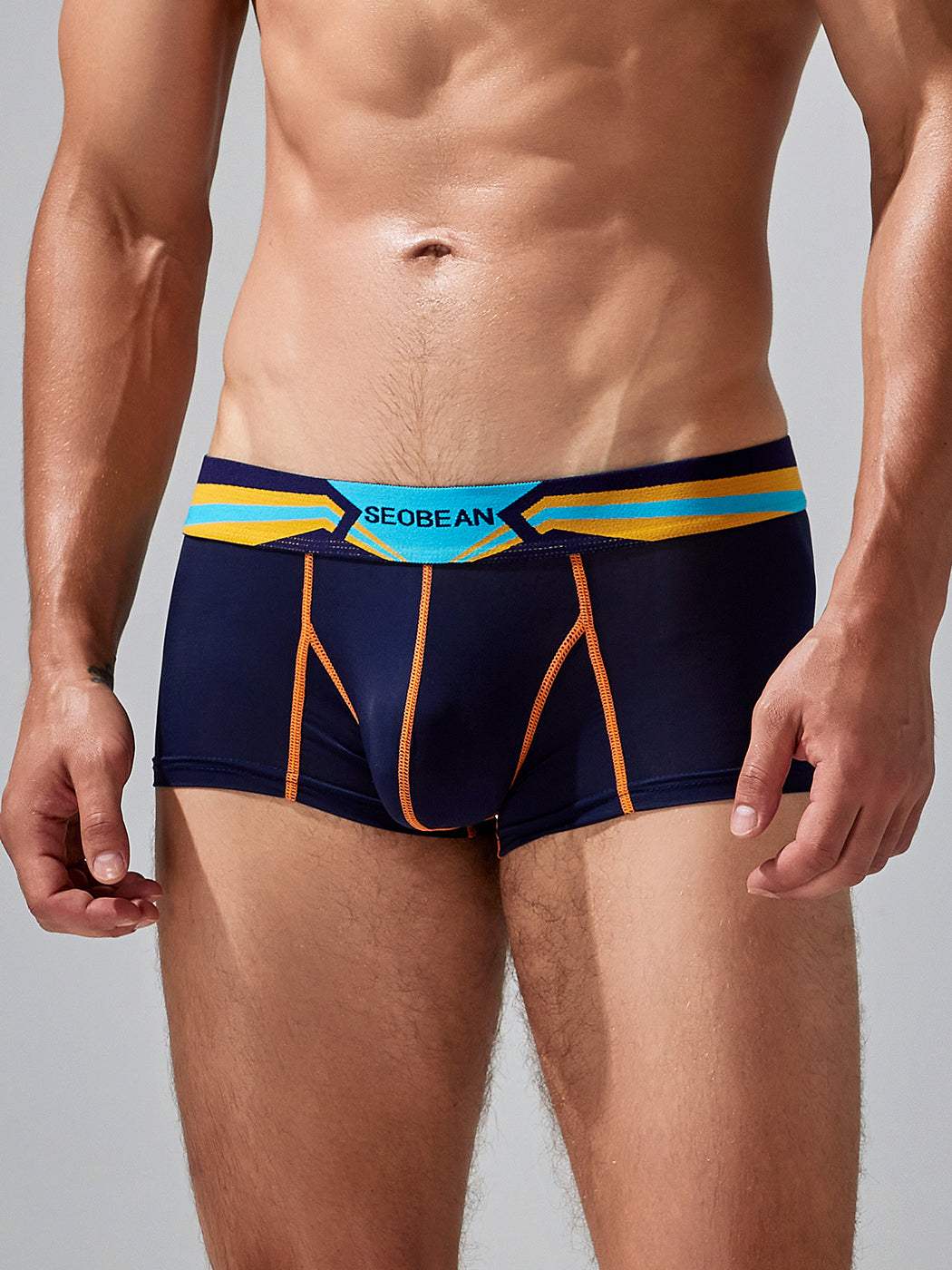 Men's Sport Splicing Lines Trunks
