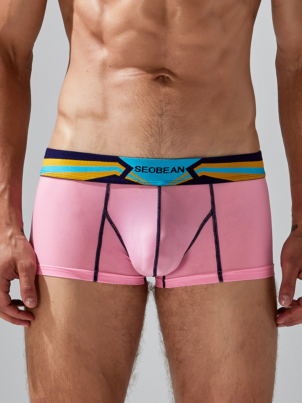 Men's Sport Splicing Lines Trunks