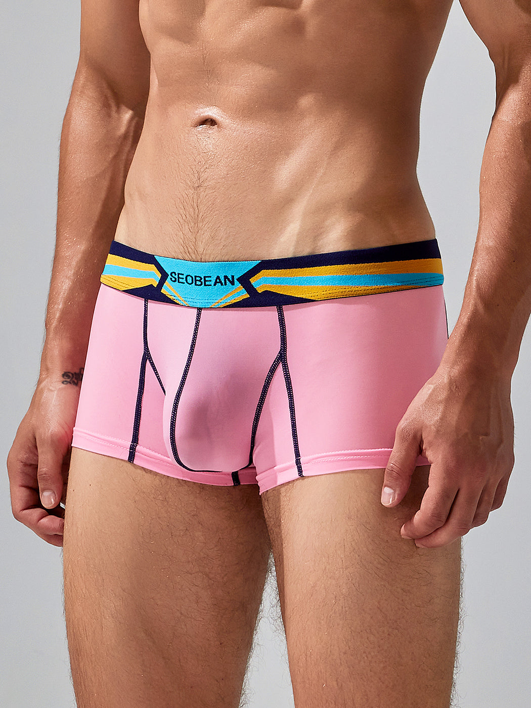 Men's Sport Splicing Lines Trunks