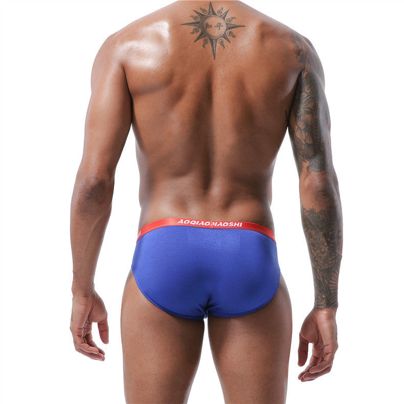 男性用モダールUコンベックスポーチシームレスブリーフ4枚組