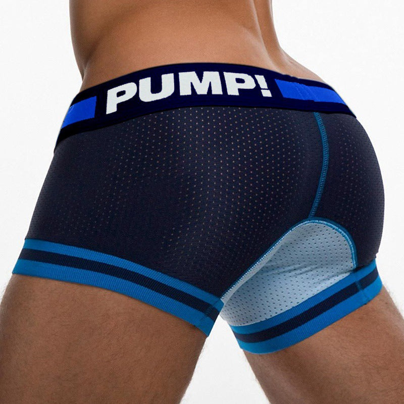 コットンUコンベックスポーチメッシュメンズボクサーブリーフ