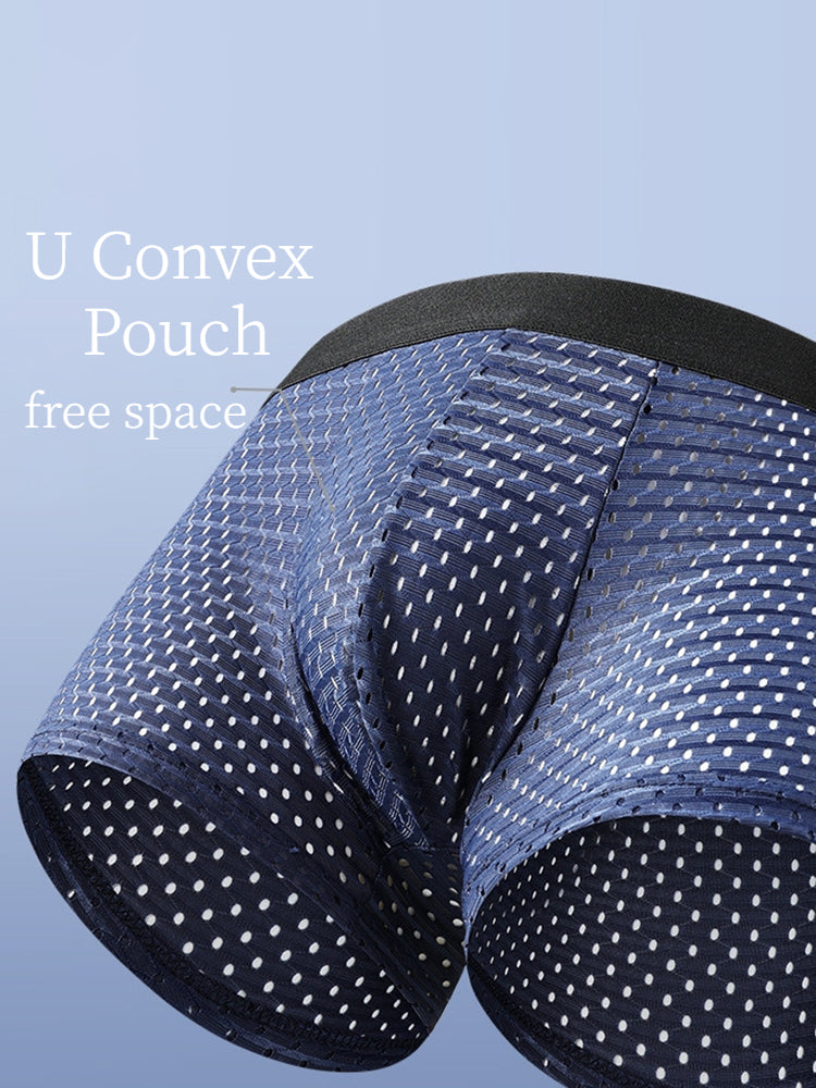 4 Pack Mesh Ice Silk Cool Fresh Men's Trunks