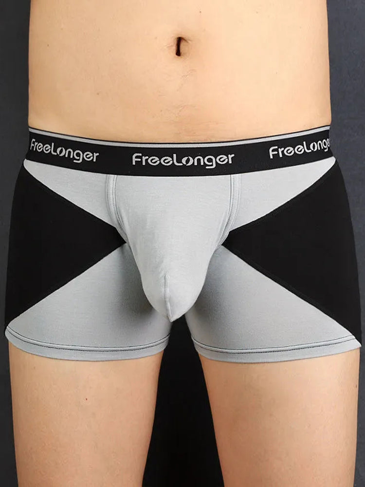 FreeLonger Men's U convex Separate Support Pouch Trunks