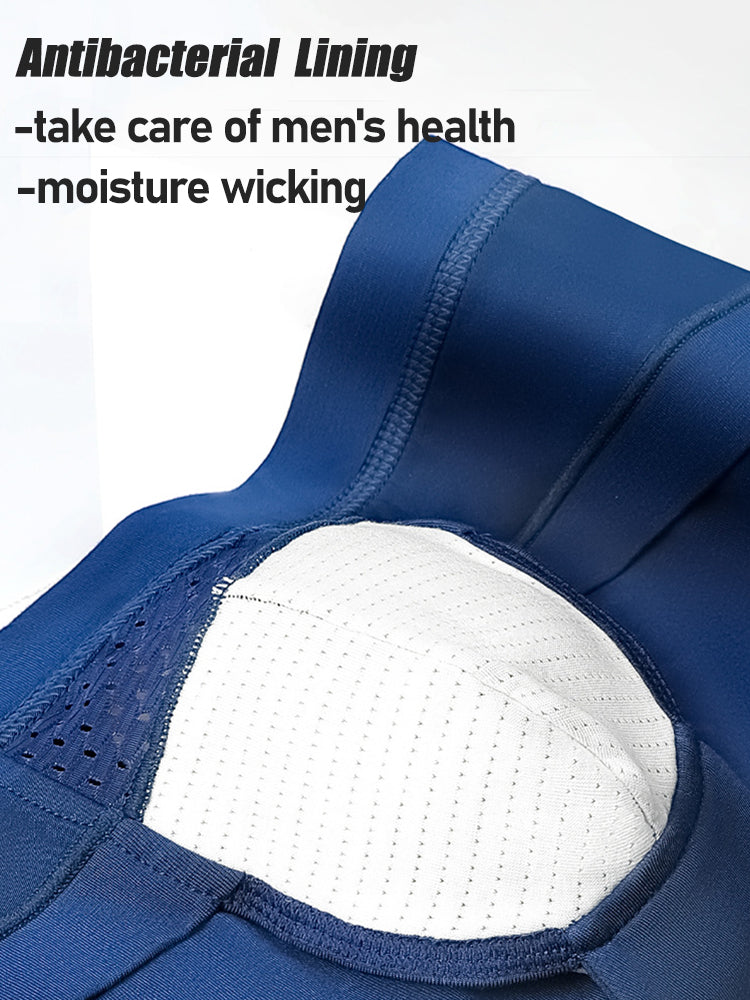 Aoelemen 4 Pack Men's Breathable U Convex Pouch Briefs