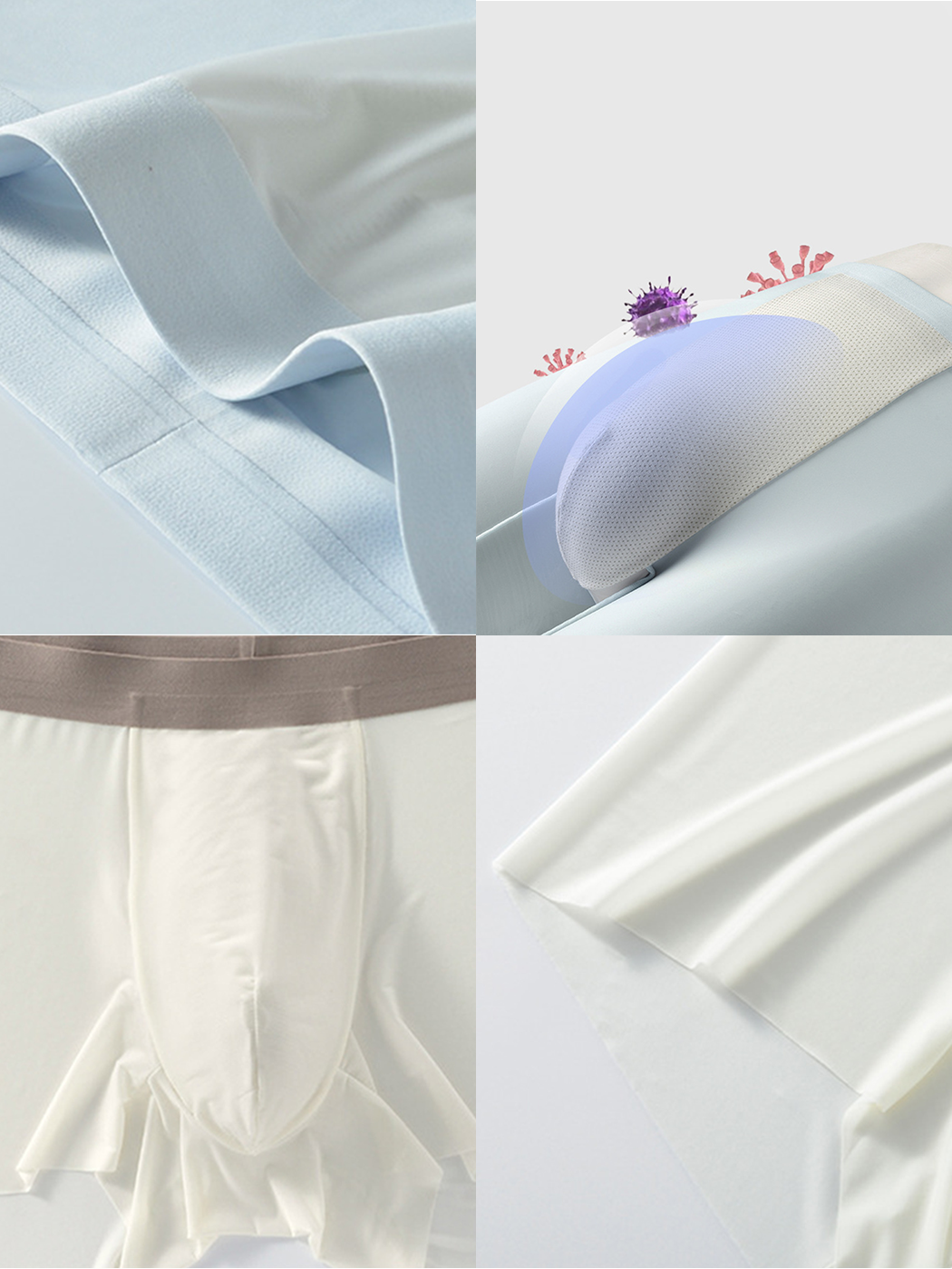 3 Pack Men's Ultra-thin Seamless Trunks