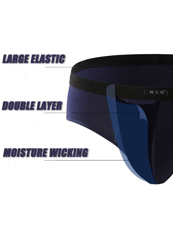 4 Pack Cotton Support U Convex Pouch Briefs