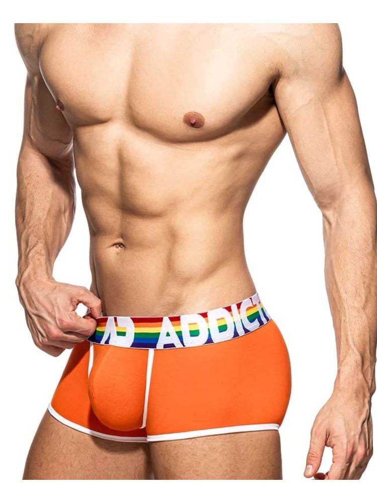 2 Pack Men's Large Pouch Rainbow Trunks