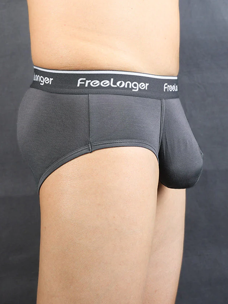 FreeLonger Men's Comfy Separate Big Pouch Briefs
