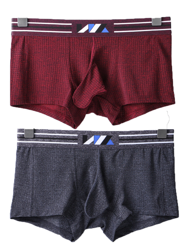 2 Pack Separated Pouch Comfy Mens Boxer Briefs