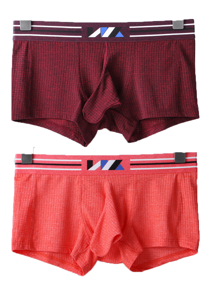 2 Pack Separated Pouch Comfy Mens Boxer Briefs