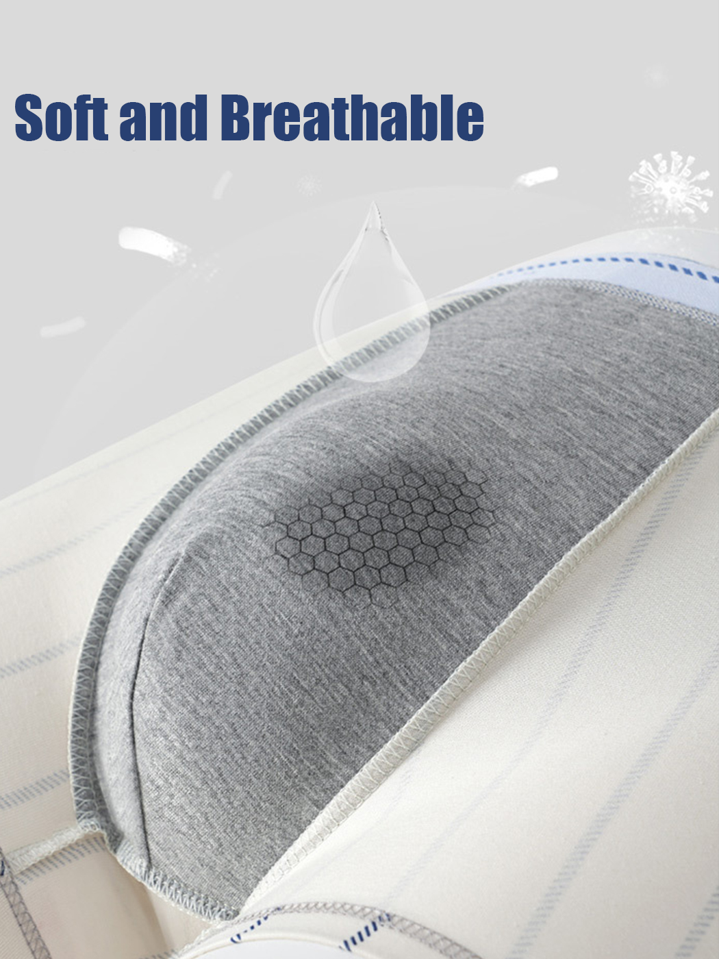 メンズ ストライプ コットンブレンド トランクス 3枚組