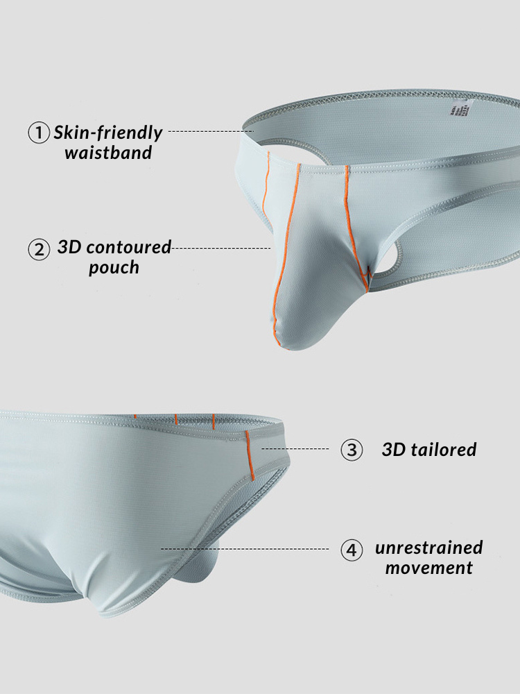メンズUポーチアイスシルクブリーフ3枚組