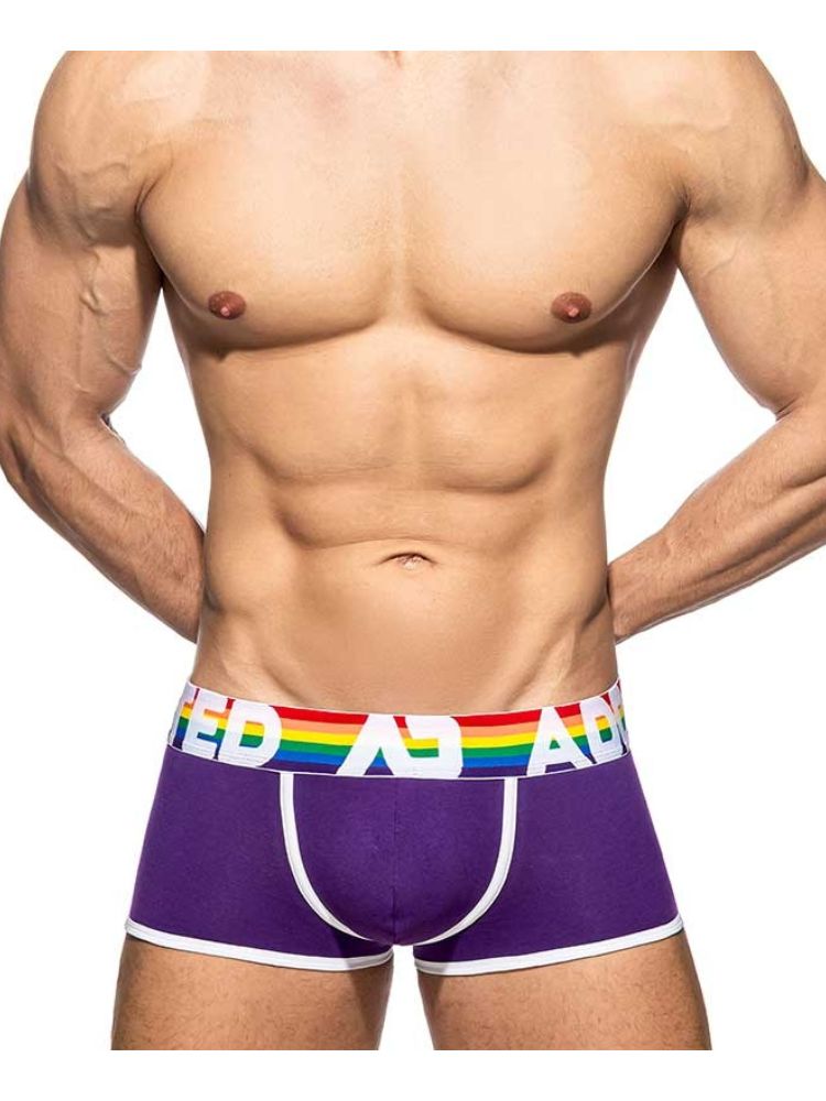 2 Pack Men's Large Pouch Rainbow Trunks