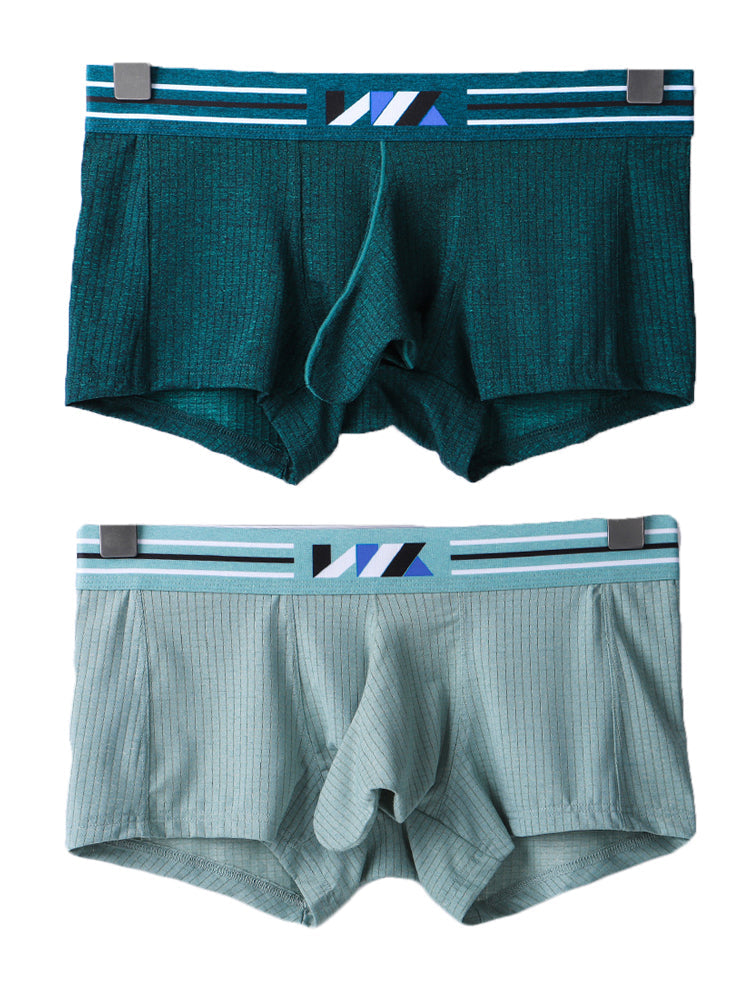 2 Pack Separated Pouch Comfy Mens Boxer Briefs