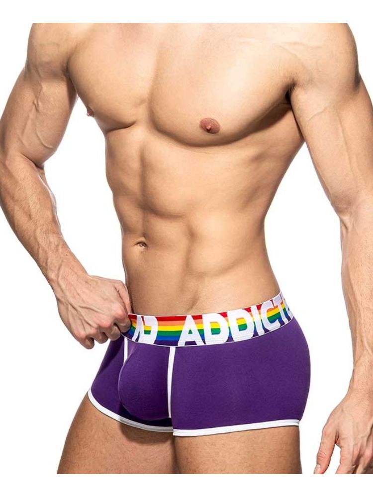 2 Pack Men's Large Pouch Rainbow Trunks