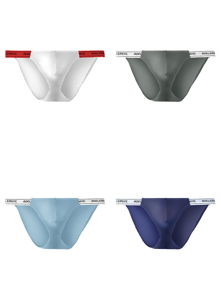 4 Pack Men's Large Pouch Tight Stretchy Bikini