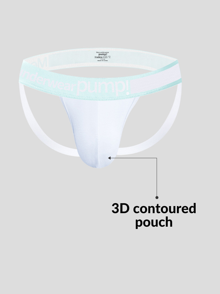 メンズ 3Dポーチ オープンバック ジョックストラップ 2枚組