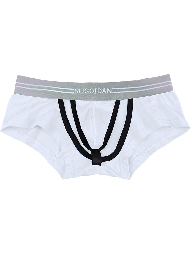 3 Pack Men's Sexy Cutout Trunks with Lift-up Pouch