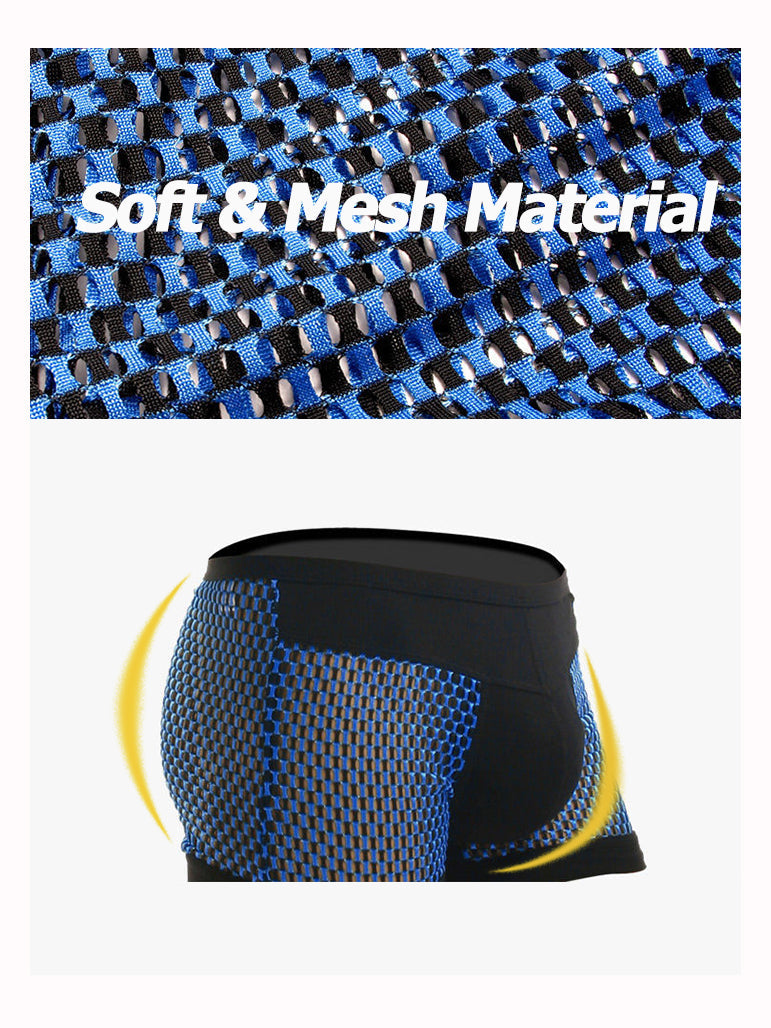 Men's Mesh Breathable Fabric Boxer Ultra-Thin Trunks