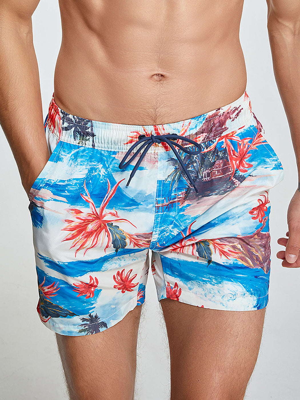 Men's Summer Printed Quick Drying Board Shorts