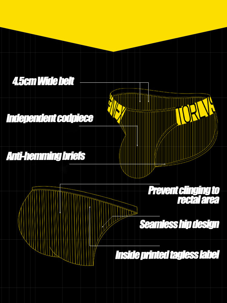 2 Pack Men's Wide Waistband Big Pouch Briefs