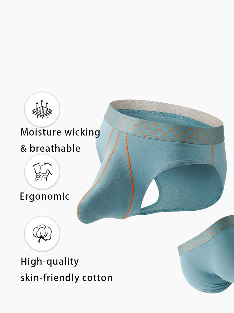 メンズ セクシー ラージポーチ 通気性 快適 コットンブリーフ 3枚組