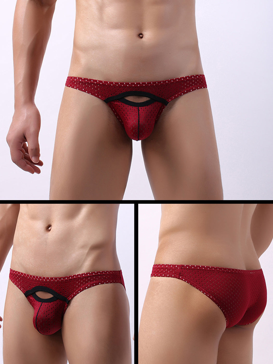 6 Pack Men's Sexy Hollow Out Bikinis