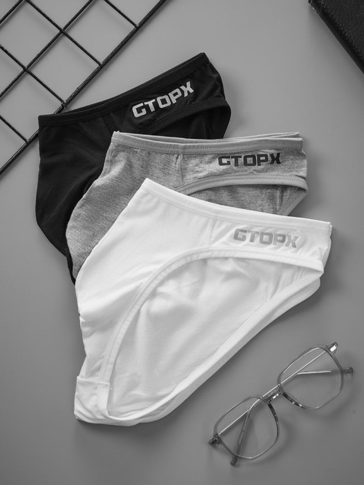 2 Pack Men's U-Shaped Pouch Single Layer Moisture-Wicking Comfortable Sexy Bikini