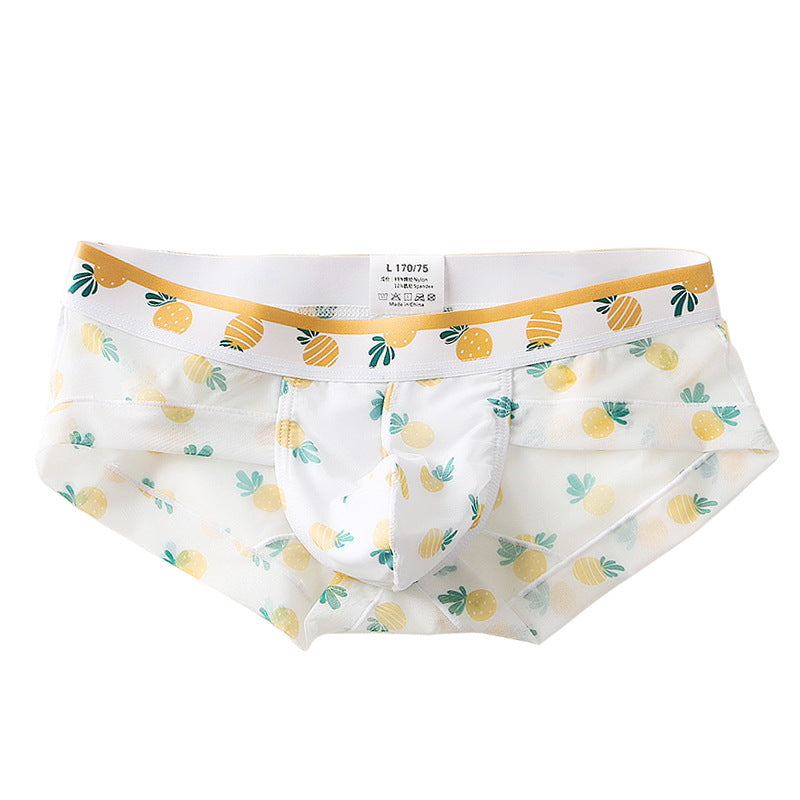 4 Pack Men's Flower Print Pouch Briefs