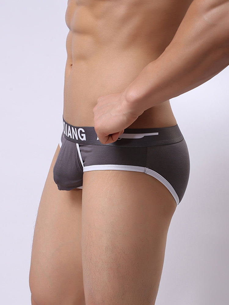 Men's Breathable Cotton Pouch Briefs with Fly