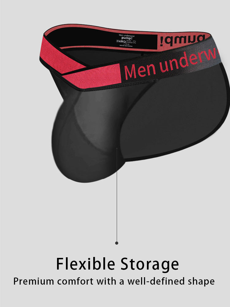 2 Pack Men's Large Pouch Semi-Transparent Sexy Bikini