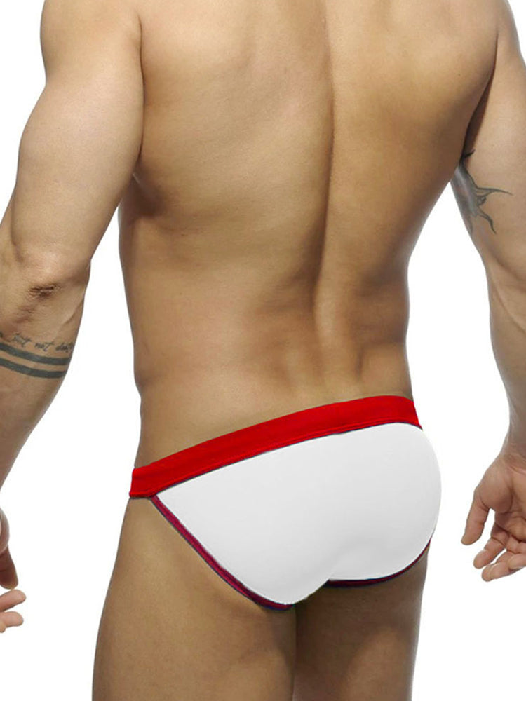 Men's Dual-Tone Swim Briefs with Removable Padding