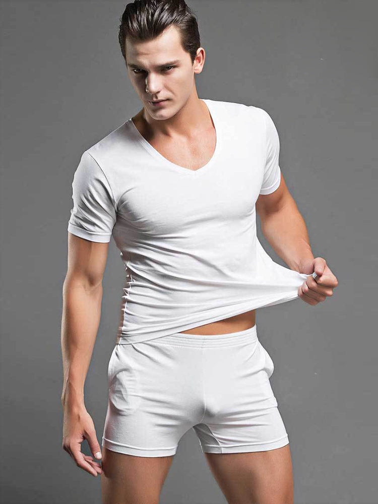 Solid Color Modal Home Boxers for Men