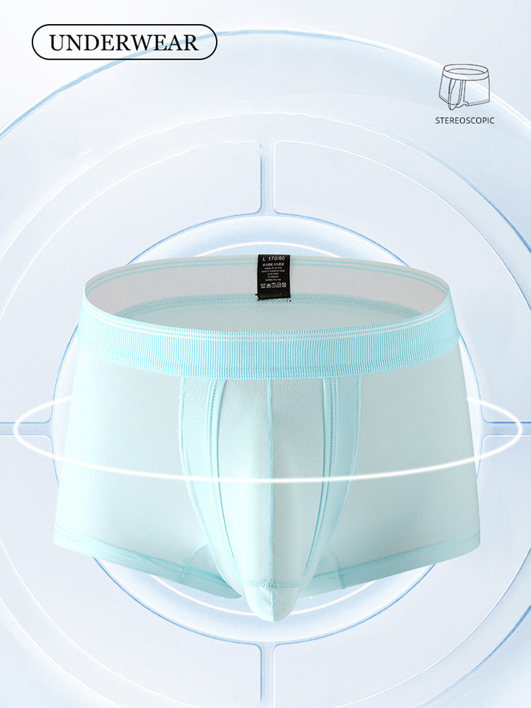 3 Pack Men's Mid-Rise Separation Breathable Elastic Trunks