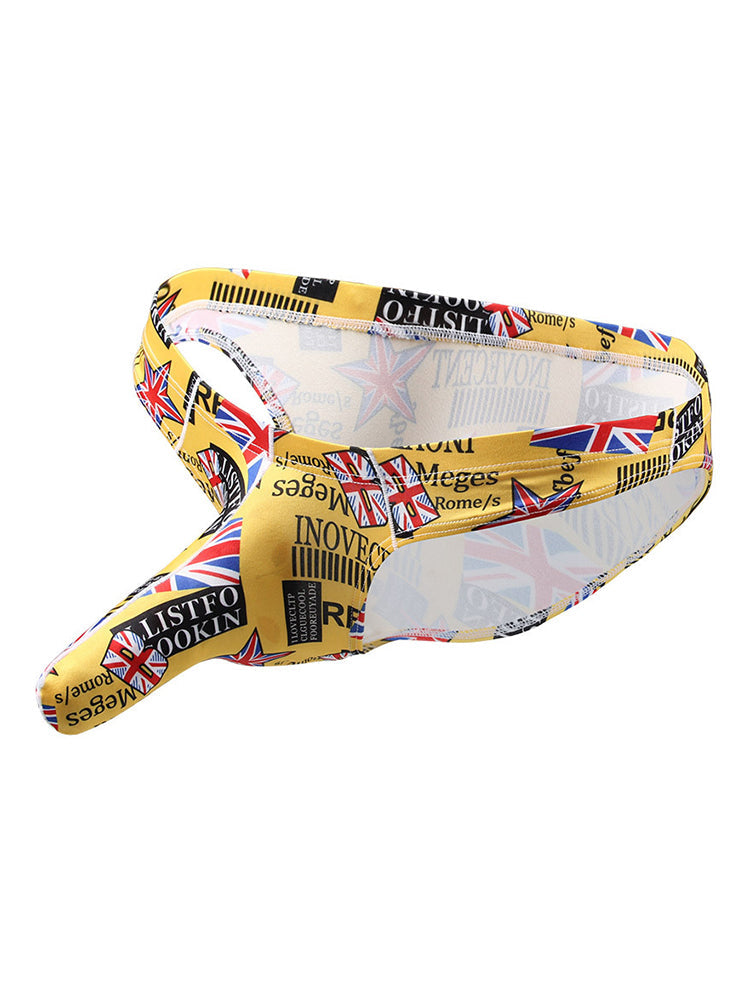 4 Pack Men's Elephant Print Sexy Bikini