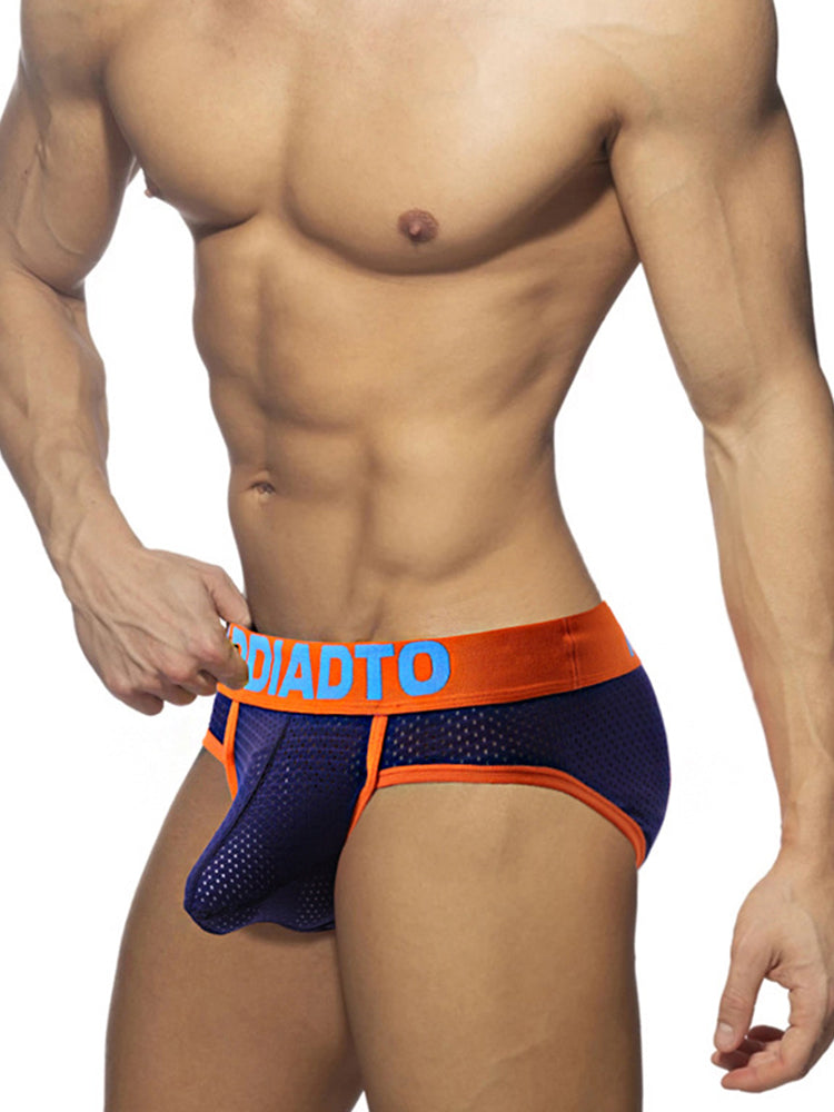 2 Pack Men's U-Pouch Mesh Low-Rise Briefs