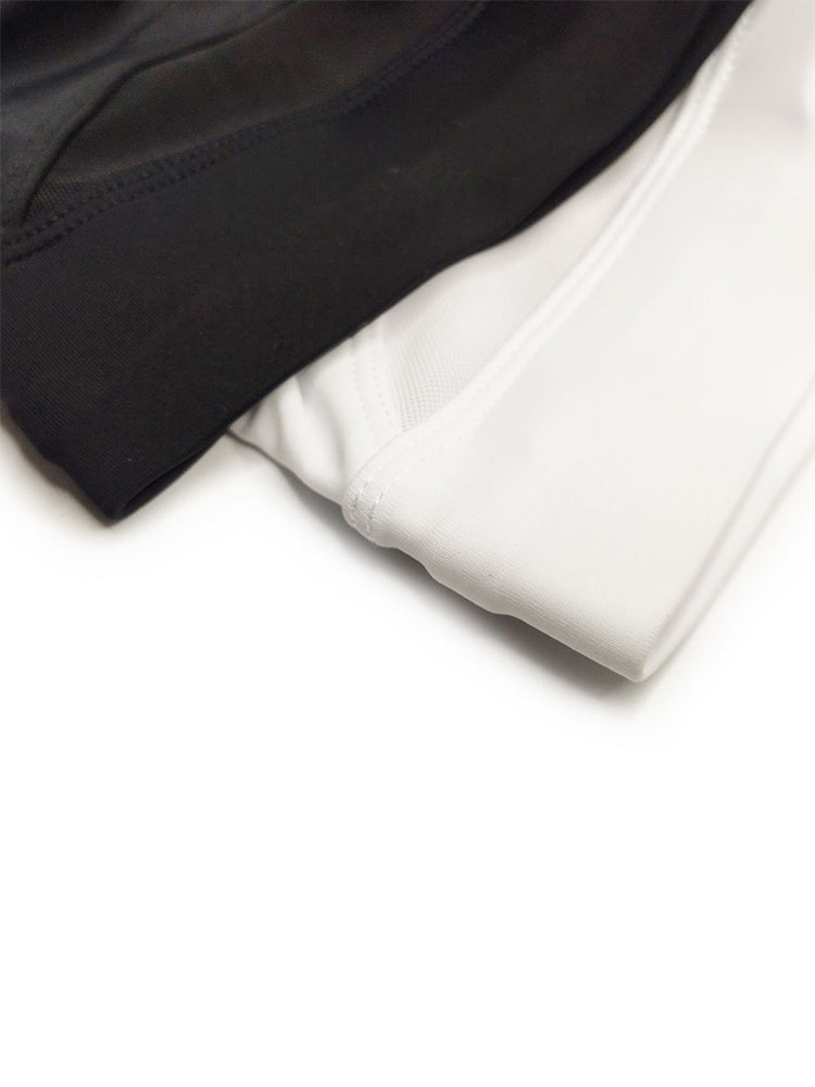 Men's Padded Solid Drawstring Swimsuit Bikini Briefs