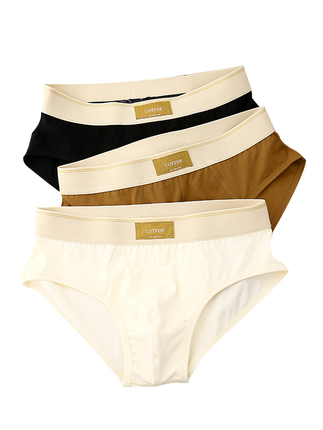 3 Pack Men' Breathable Stretch-Cotton Briefs